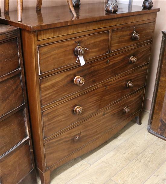 A Victorian Scottish mahogany chest of drawers W.119cm